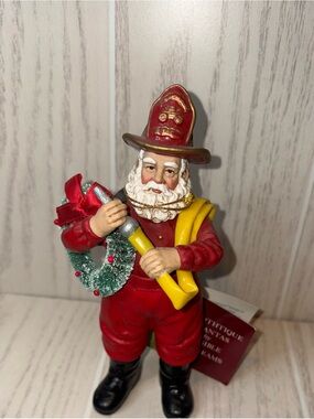 Vintage Possible Dreams Clothtique Santa Fire Fighter Figure Vintage 1990s New